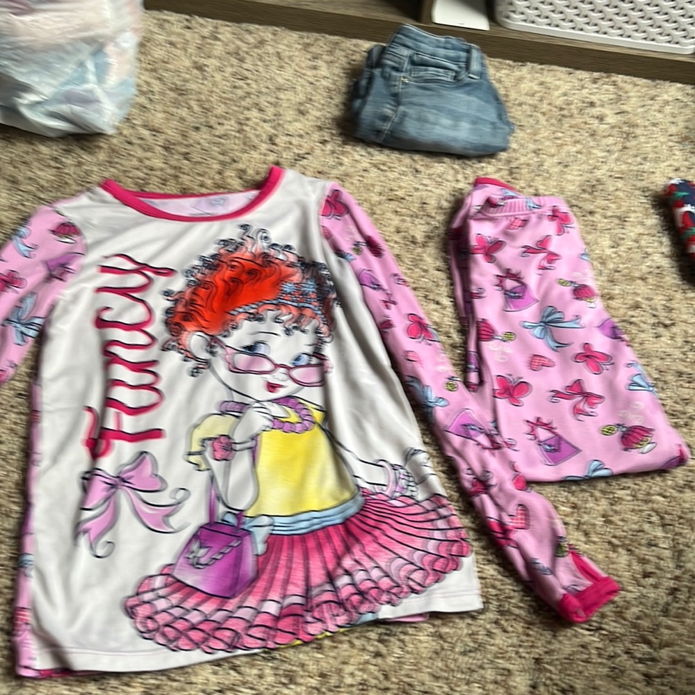 Kids Fancy Nancy pjs set from Climate is right and Disney.